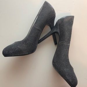 Dark Silver sparkly heels